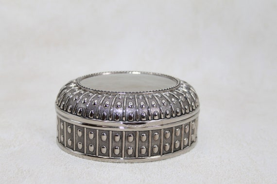 Silver Plate Jewelry Casket - Silver Trinket Box … - image 5