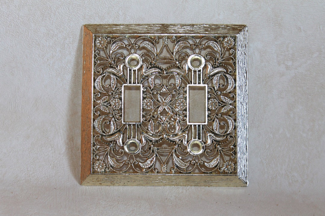 Ornate Filigree Light Switch Cover Double Toggle Light Etsy