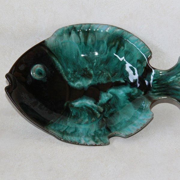 Blue Mountain Pottery Fish Dish - BMP Fish Plate - Midcentury Canadian Ceramics - Made In Canada