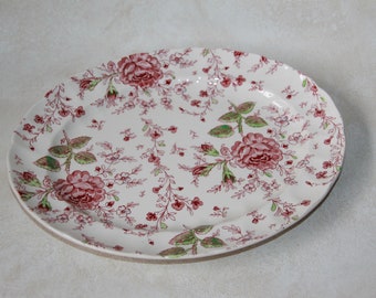 Vintage Rose Chintz Oval Vegetable Bowl By Johnson Brothers