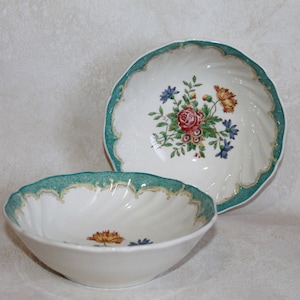 Pair Royal Doulton Coupe Soup Bowl - Kingswood Green