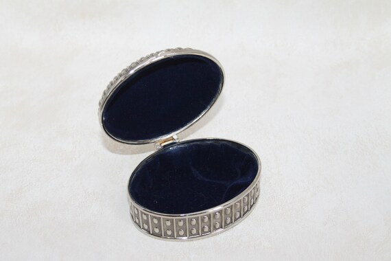 Silver Plate Jewelry Casket - Silver Trinket Box … - image 3