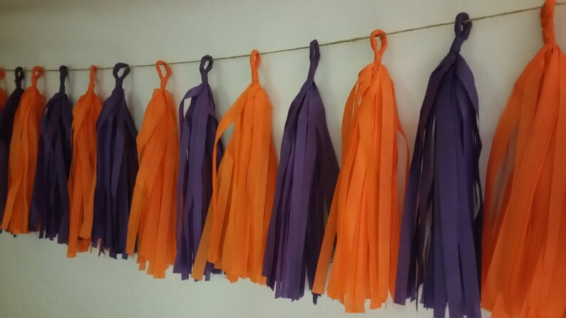 Only 16.99 Balloon Tassels Poms Football Decoration Party Decoration 20 Tassel Tissue Paper Garland Wedding Clemson University Tigers