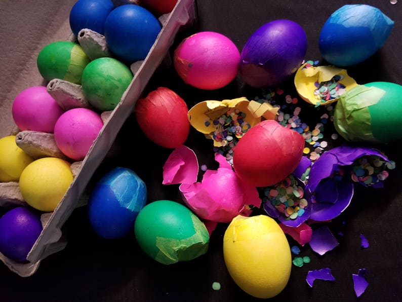 24 Mexican Confetti Eggs Cascarones Easter Cinco De Mayo Etsy
