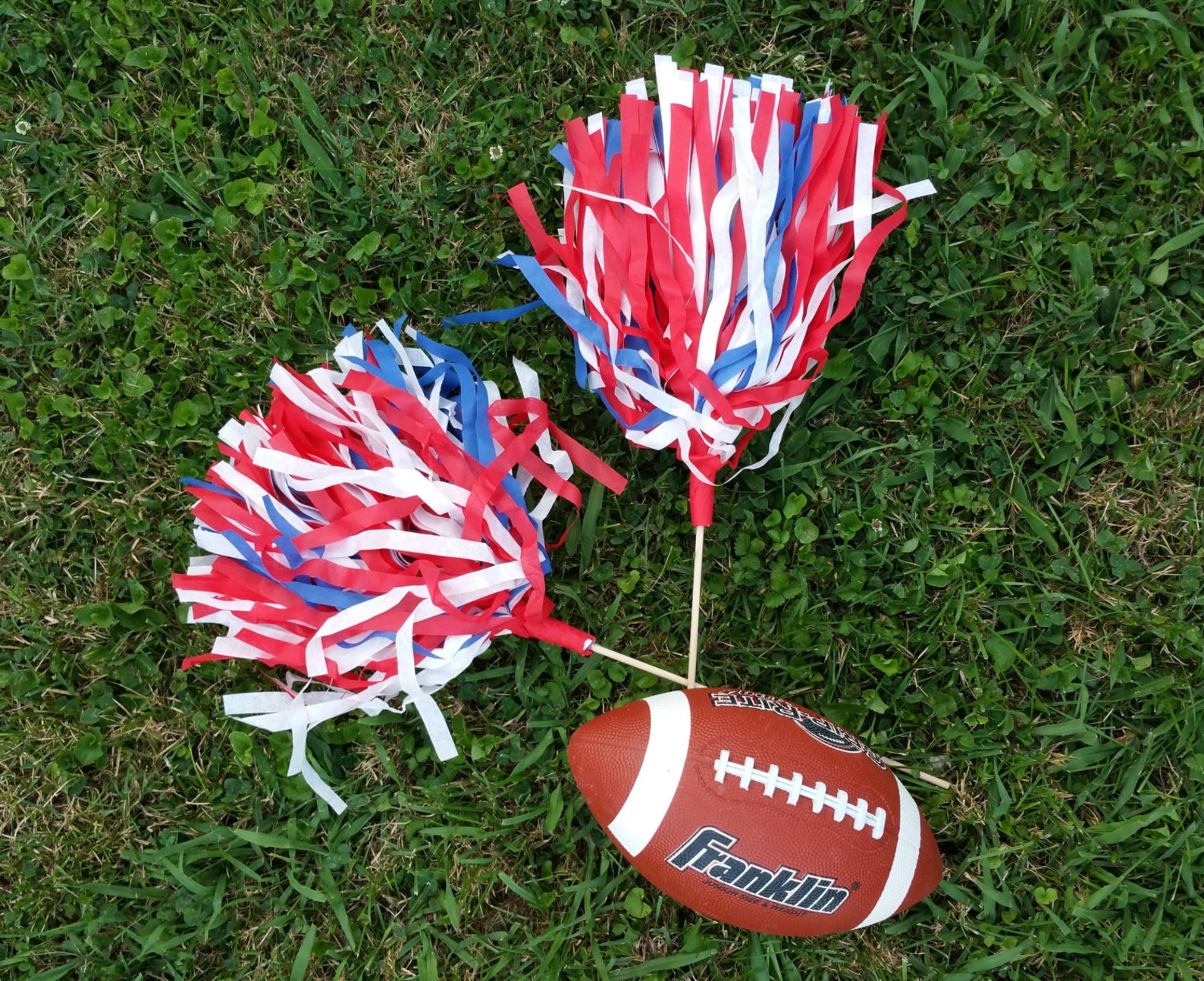 Red White and Blue July 4th Cheerleading Pom Pom Shakers | Etsy