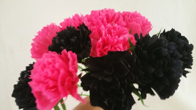 Party Decorations Mexican Flowers Minnie Mouse Tissue Paper Poms 12 Hot Pink Black Crepe Paper Peony Flowers Wedding Flowers Peonies Accessories Weddings Valresa Com