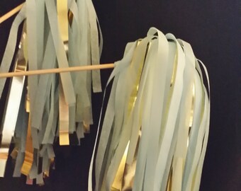 25 Cheerleading Pom Poms, Blue, Gold, Tassel Rooters, Cheerleading Shakers, Football, Basketball, Birthday Decoration, Wedding