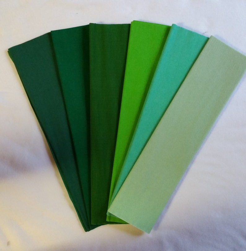 Leaf Green Crepe Paper Dennison Crepe Paper Crepe Paper Etsy