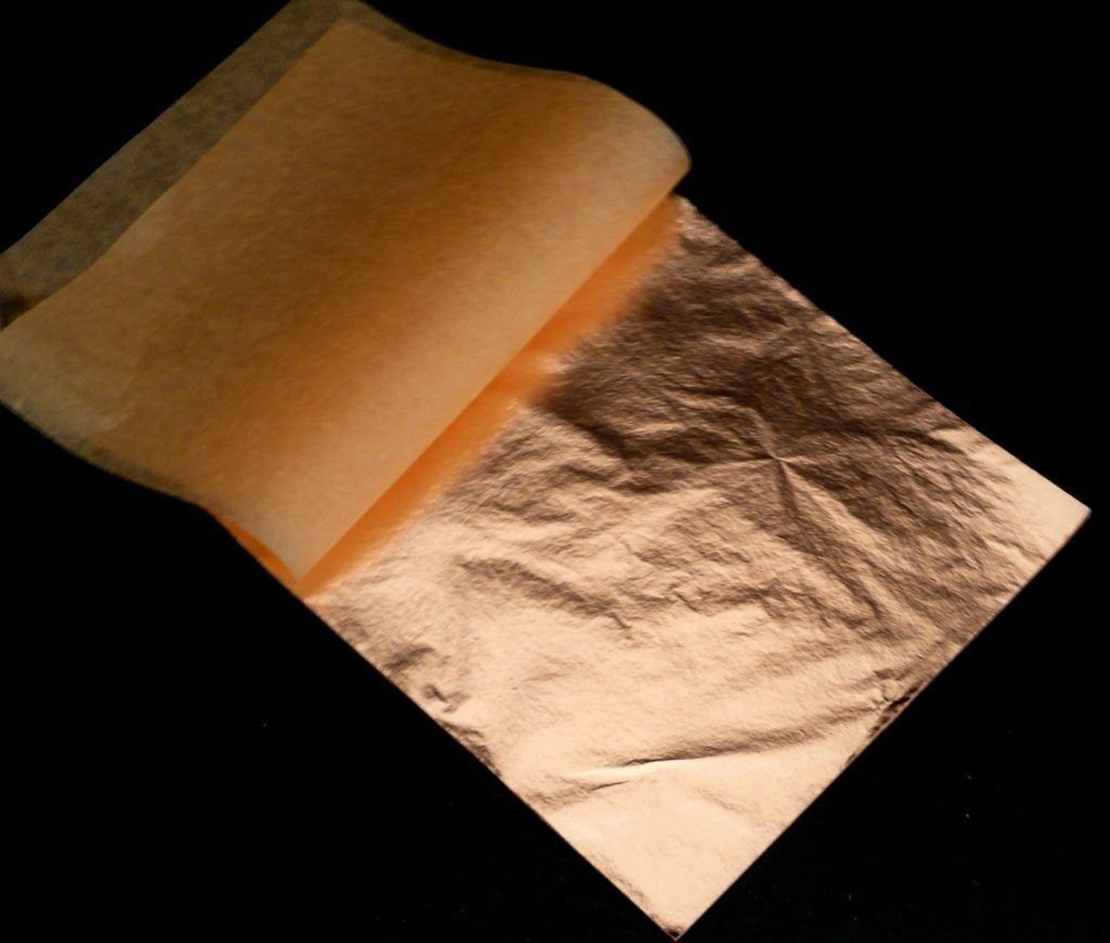 Pure 100 Copper Leaf Sheets 500 Leaves 16 X 16 Cm for Gilding Art Work