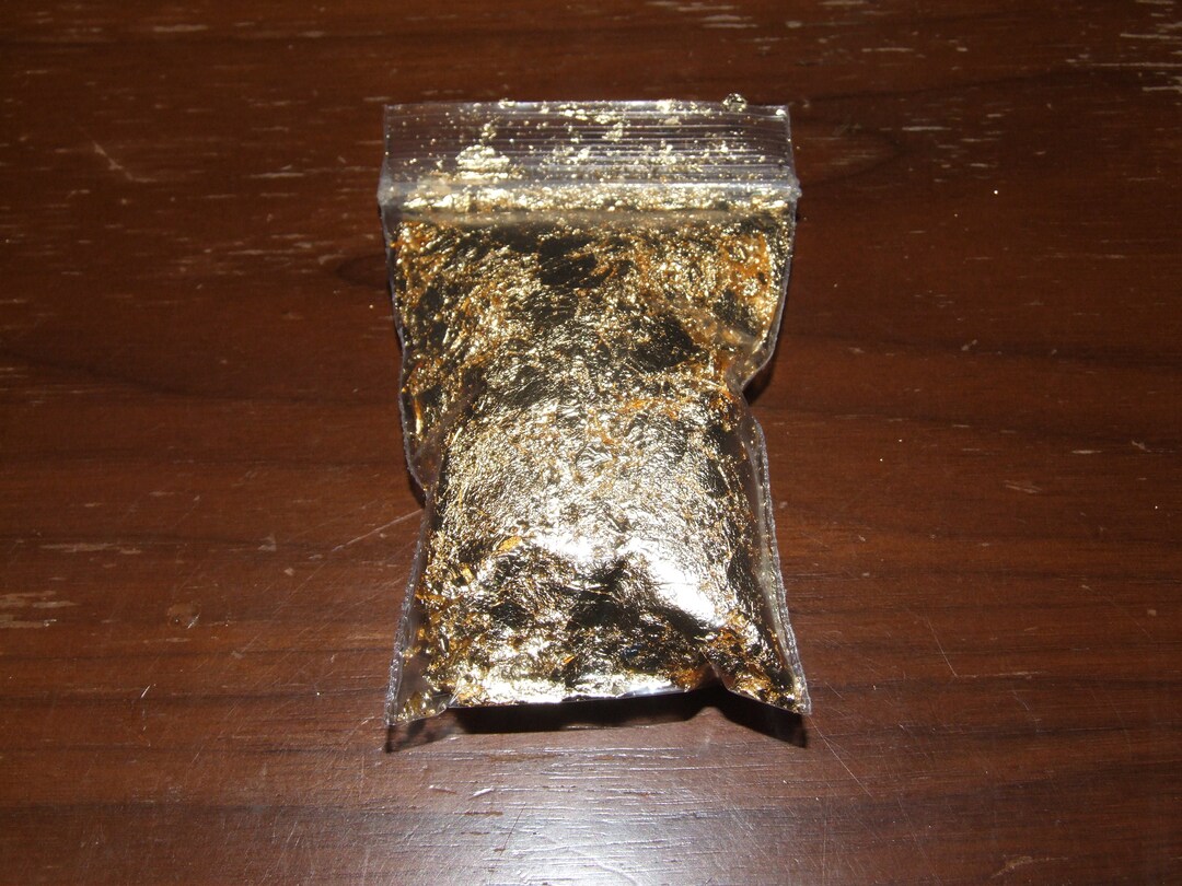 2 Grams Gold Leaf Flake Huge Beautiful Flakes Use for Art, Decorating
