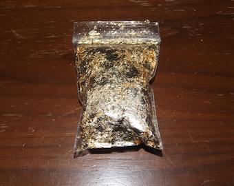 2 Grams Gold Leaf Flake - Huge Beautiful Flakes use for Art, Decorating, Weddings, Vials