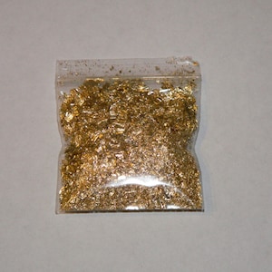 1 Gram Gold Leaf Flake - Huge Beautiful Flakes use for Art, Decorating, Weddings, Vials