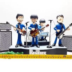 Beatles Mini Instruments Miniature Beatles Figurines & Instruments With Drums, VOX Amps, Stage ...