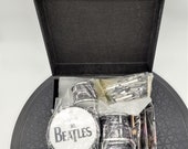 Miniature Beatles Instrument Set Accurate Reproduction of Guitars Ludwig Drums With Stage and Leather Straps - Fast Free Shipping