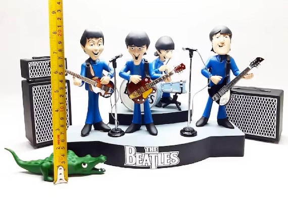 Miniature Beatles Figurines & Instruments With Drums, VOX Amps