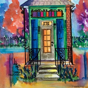 575 New Orleans Green Shotgun House