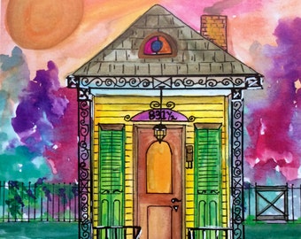 831  1/2 Yellow Shotgun House