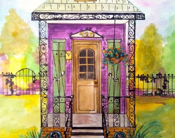 New Orleans Purple Shotgun House
