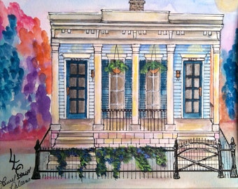 Laurel Street New Orleans Shotgun House