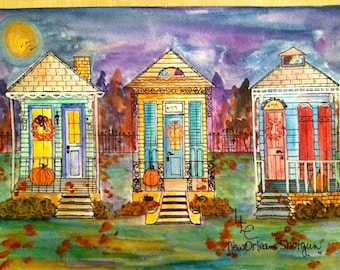 Triple New Orleans Shotgun Houses for Fall