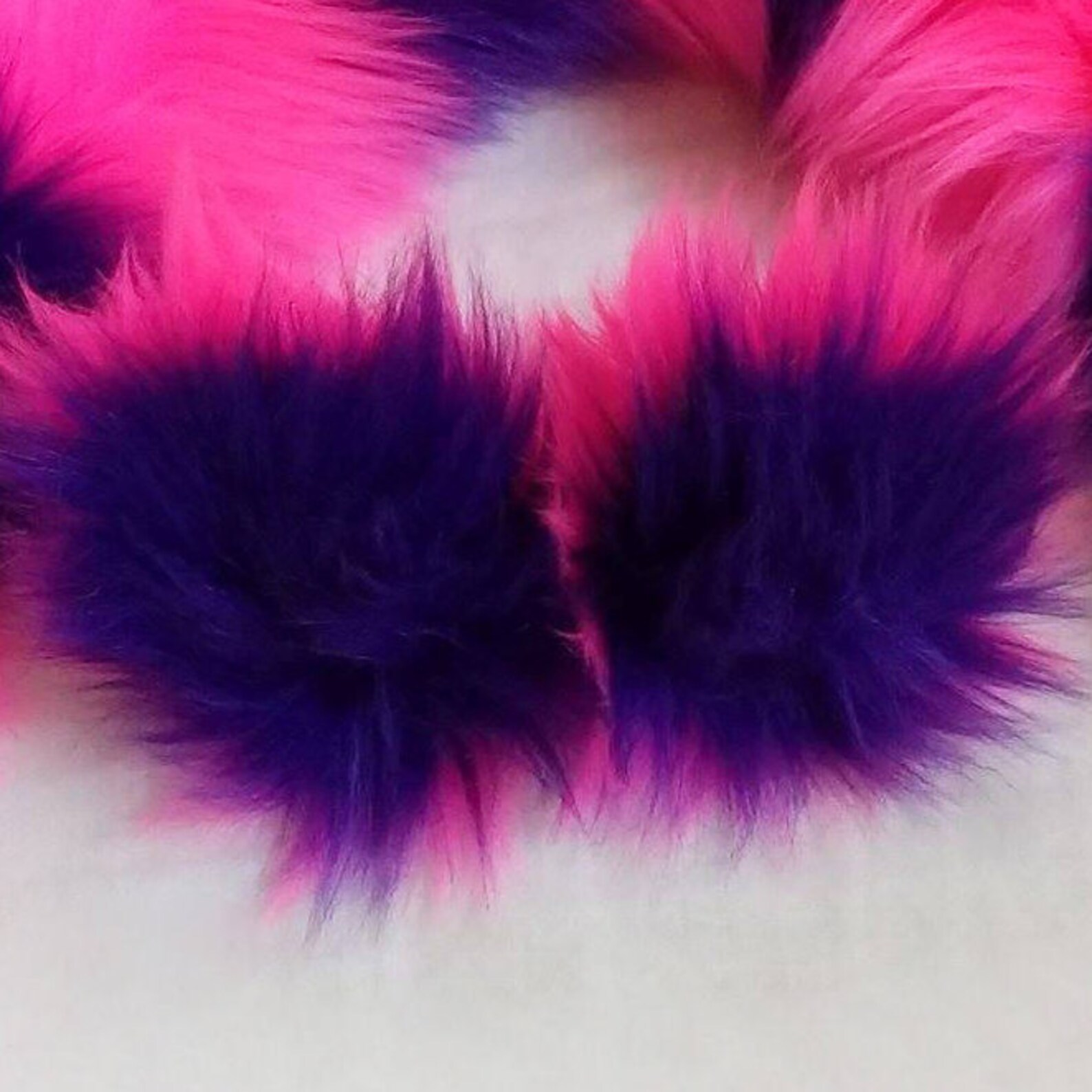 Pink and purple cheshire cat ear hair clips clip on cat ears Etsy