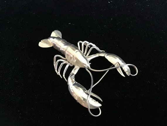 Clifford Russell Sterling Lobster Brooch