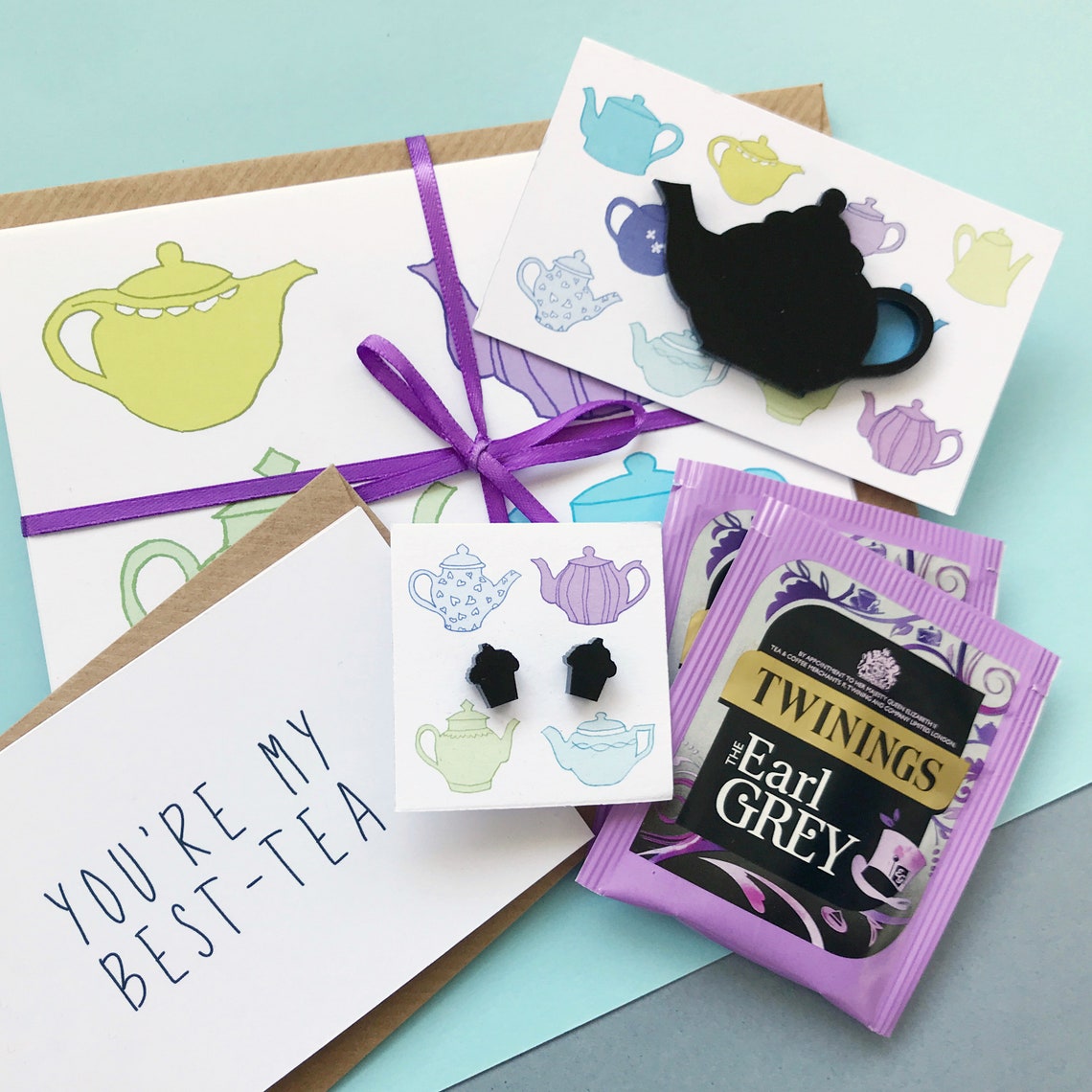 Tea Lovers Gift Box Lockdown Gift Jewellery Set Tea Etsy