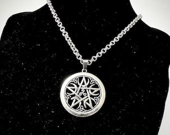 Collar con amuleto de pentáculo pagano: joyería wicca de acero inoxidable