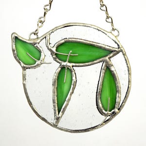 Chai of Leaves Stained Glass Suncatcher | Life | L'chaim | To life | Mitzvah| Hebrew | leaf