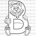 B is for Bear | Abcs Coloring Page | Alphabet | Printable Digital ...