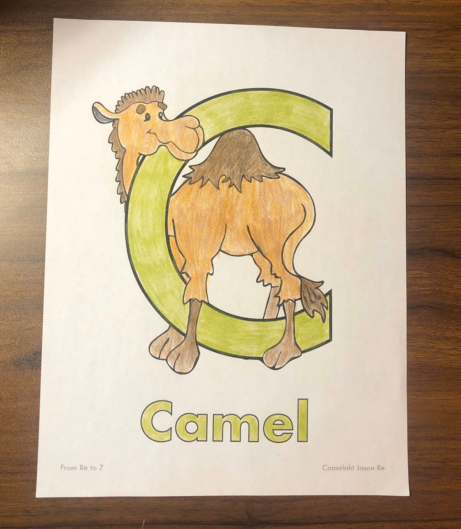 C is for Camel ABCs Coloring Page Alphabet Printable  Etsy