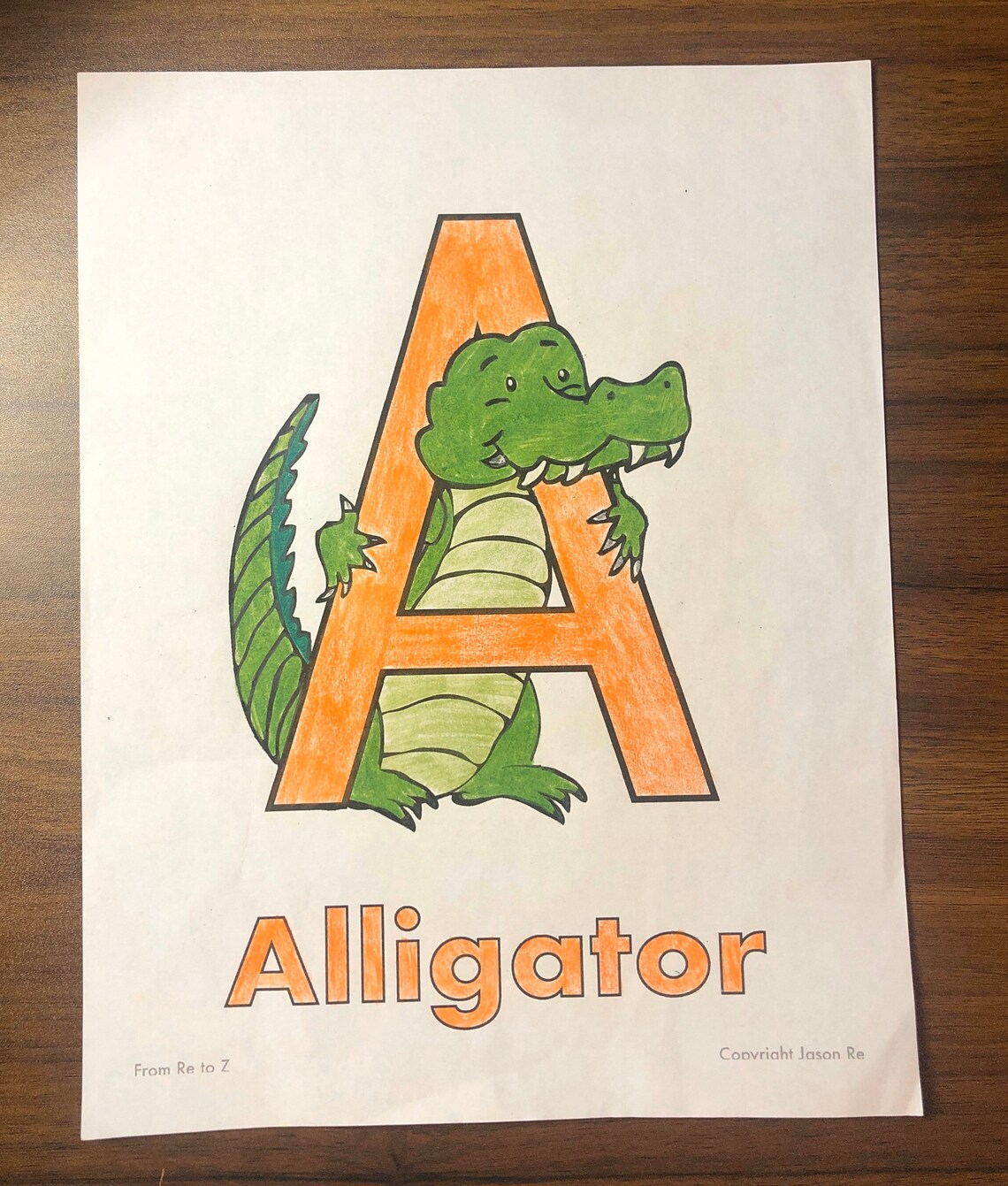 A is for Alligator | Abcs Coloring Page | Alphabet | Printable Digital ...