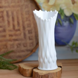 Frisco Milk Glass by Fostoria 9.75" Vase White Glass Swung