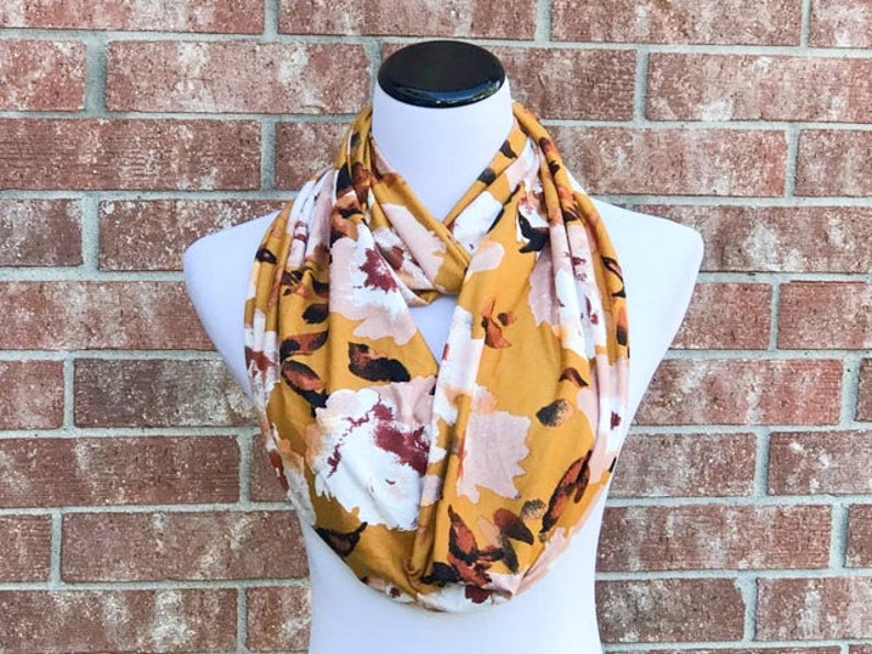 Floral Scarf Mustard Scarf Yellow White Golden Mustard Floral Etsy