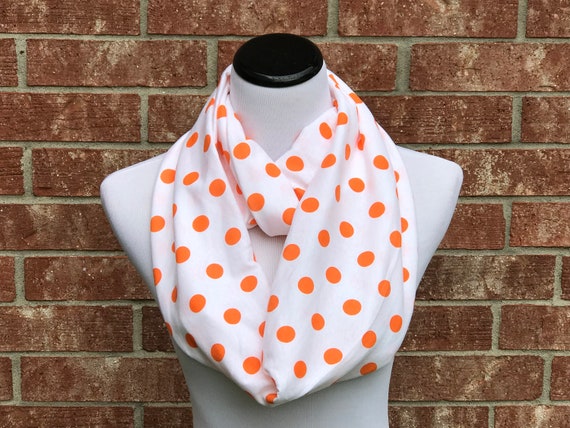 Orange Polka Dot Scarf