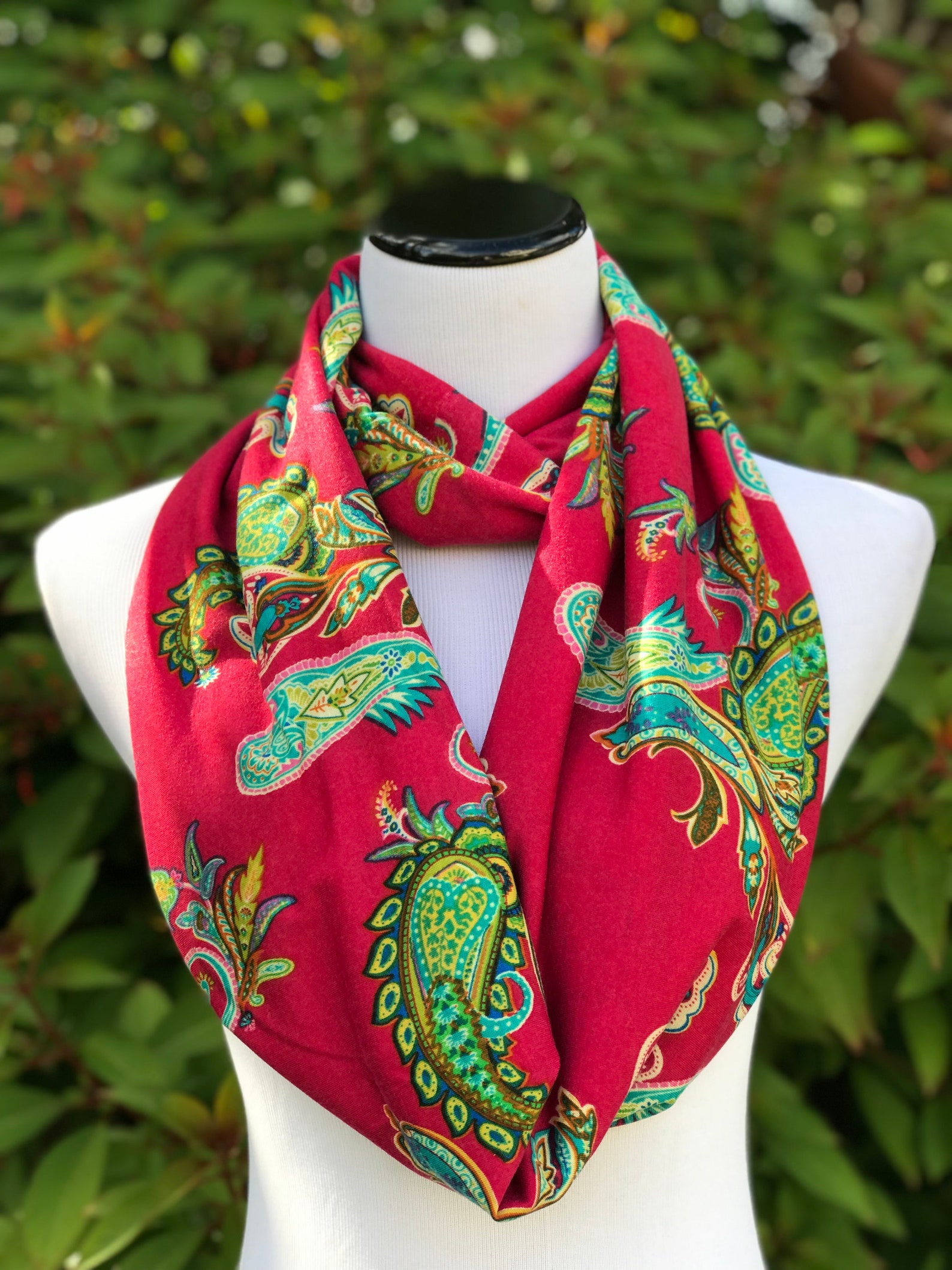 Scarf with Floral Paisley Pattern