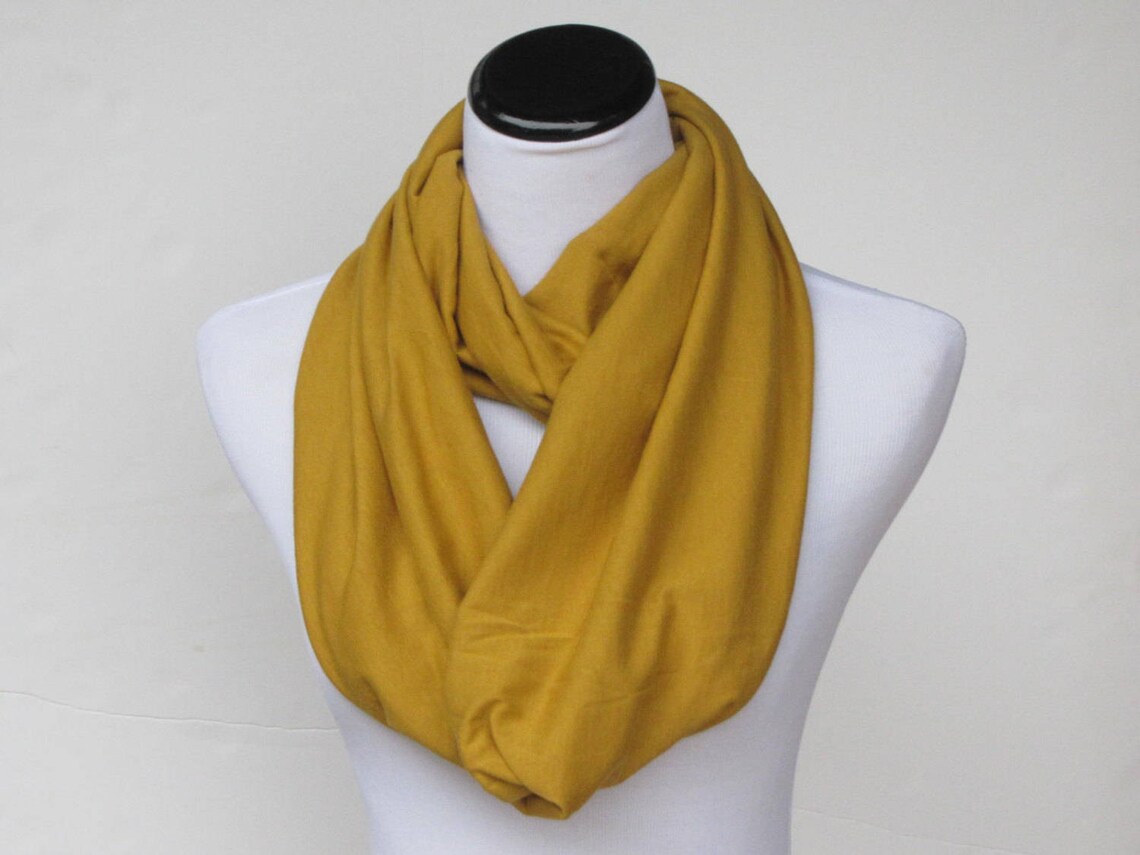 Mustard Scarf Golden Mustard Infinity Scarf Yellow Mustard Loop Scarf ...