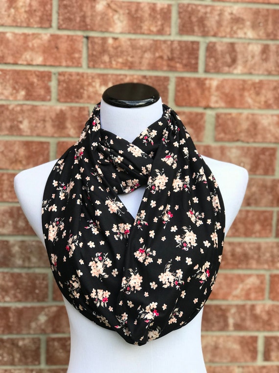 Infinity Scarf - Roses on Black Infinity Scarf - Roses on Black