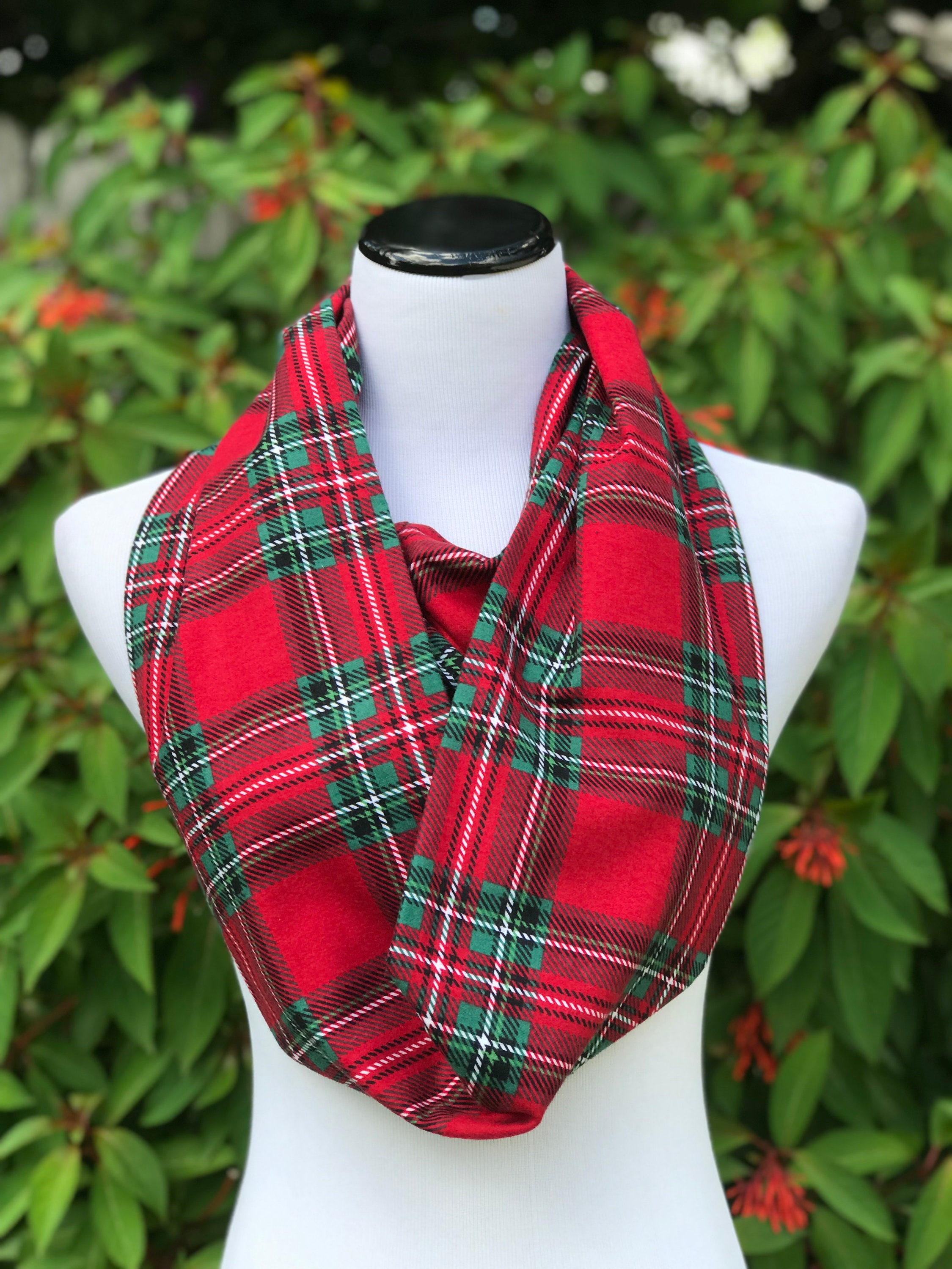 Red Green Red Plaid Scarf Christmas Scarf Infinity Scarf Tartan Checkered Warm Cotton Flannel Scarf Red Plaids Loop Scarf Etsy Canada