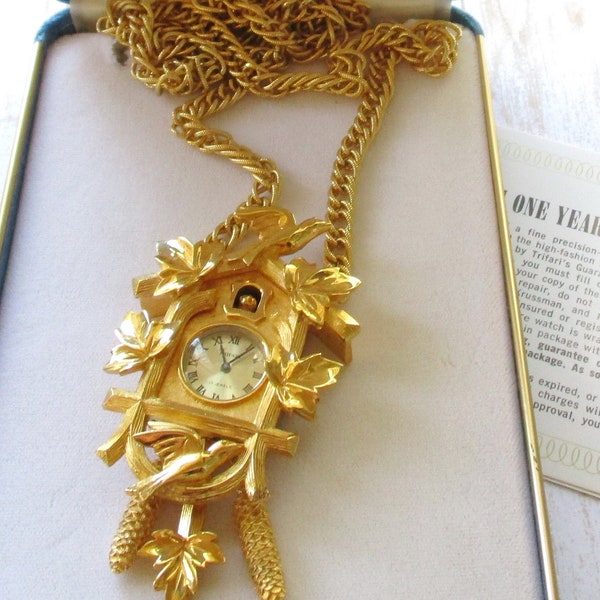 Working Clock Necklace Etsy