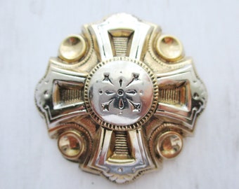 Accessocraft Heart Brooch Purple Cabochon Free US Shipping Fabulous! 48 HR SALE Vintage Crest Charm