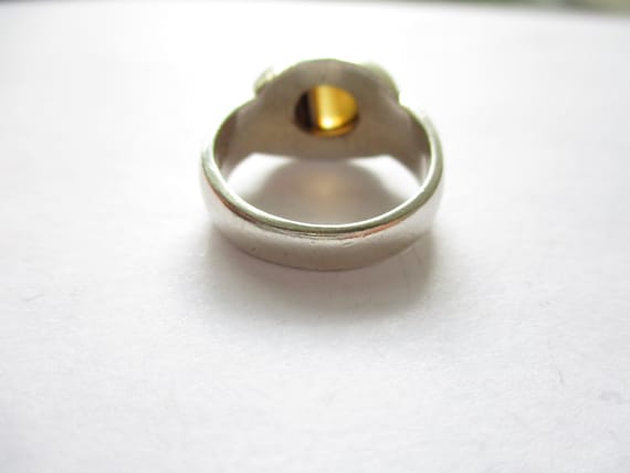 Vintage Stripped Agate Statement Ring Unisex Ston… - image 4