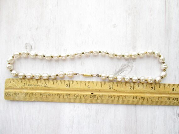 Vintage Signed HOBE' Glass Pearl Necklace - image 8