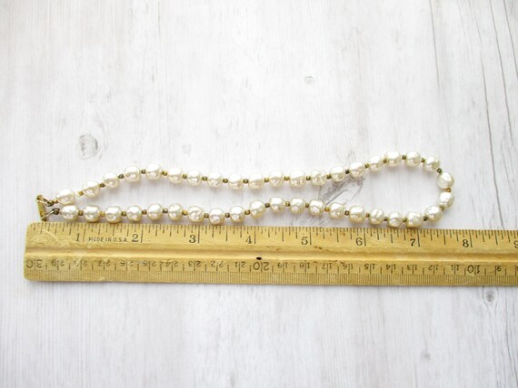 Vintage Signed HOBE' Glass Pearl Necklace - image 7