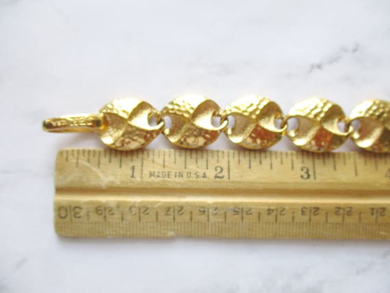 Vintage Signed JBK Enamel Gold Plate Link Bracele… - image 4