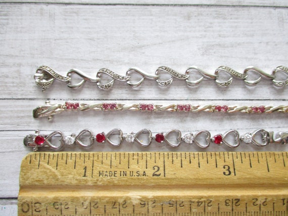 Sterling Gemstone Link Bracelets - image 9