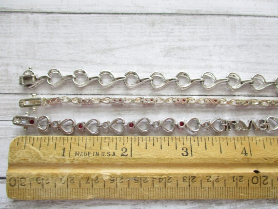 Sterling Gemstone Link Bracelets - image 7