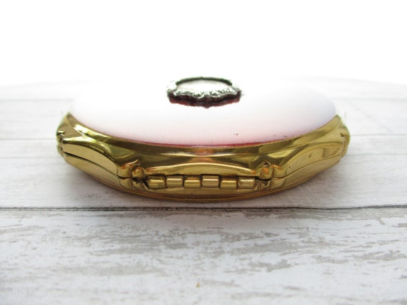 Vintage KIGU of London Powder Compact Red Enamel … - image 4