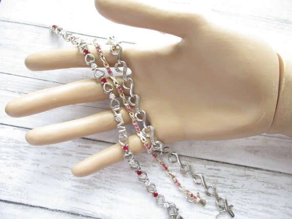 Sterling Gemstone Link Bracelets - image 2