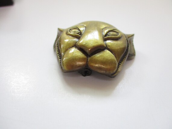 Vintage DISNEY Lion King Brooch Simba Gold Tone H… - image 8